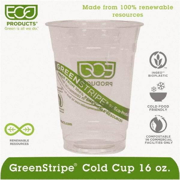 ECO PRODUCTS - Renewable & Compostable Cold Cups - 16 oz - Clear - First Tool & Supply