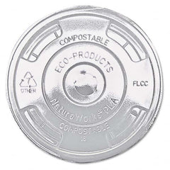 ECO PRODUCTS - GreenStripe Renewable & Compost Cold Cup Flat Lids, F/9-24 oz, 100/PK, 10 PK/CT - First Tool & Supply