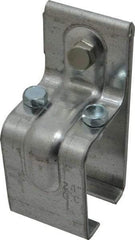 National Mfg. - 300 Lb Capacity, Galvanized, Single Splice Box Rail Bracket - 2" Long, 4-1/2" High, 2-1/4" Wide - First Tool & Supply