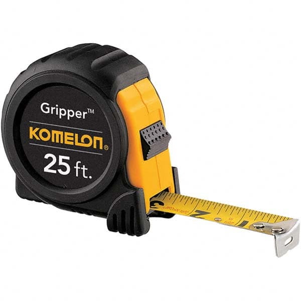 Komelon - 25' x 1" Yellow Blade Tape Measure - First Tool & Supply