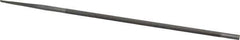 Nicholson - 8" Long, Smooth Cut, Round American-Pattern File - Double Cut, 7/32" Overall Thickness, Tang - First Tool & Supply