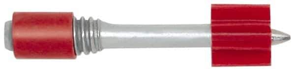 Powers Fasteners - 1/4-20 Thread, 0.145" Shank Diam, Grade 1062 Steel Powder Actuated Threaded Stud - 1-1/4" Shank Length, 3/4" Thread Length - First Tool & Supply