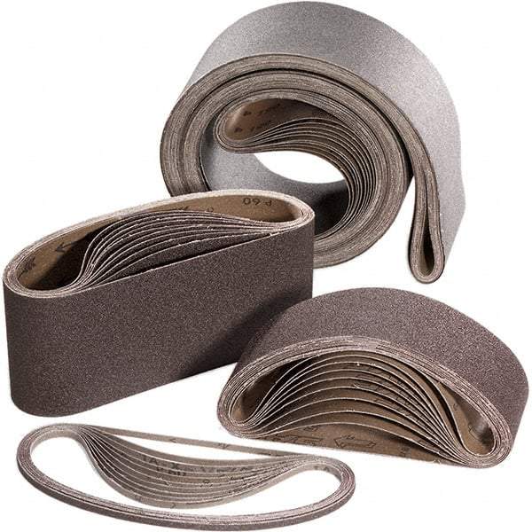 Sait - 3" Wide x 21" OAL, 40 Grit, Aluminum Oxide Abrasive Belt - Aluminum Oxide, Coarse, Coated, X Weighted Cloth Backing - First Tool & Supply