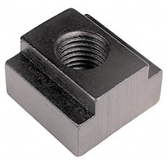 TE-CO - 5/16-18 Blind Tapped T Slot Nut - 7/16" Slot Width, 11/16 x 7/32" Base Width x Height, 7/8 x 1/2" OAL x Height - First Tool & Supply