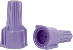 Ideal - 2, 12 (Al) + & 1, 18 (Cu) to 1, 10 (Al) + 2, 10 (Cu) AWG, 600 Volt, Corrosion Resistant, Wing Twist on Wire Connector - Purple, 221°F - First Tool & Supply