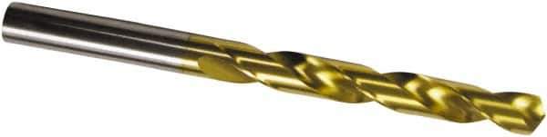 Guhring - 1.08mm 118° High Speed Steel Jobber Drill - TiN Finish, Right Hand Cut, Spiral Flute, 36mm OAL, Cone Relief Point - First Tool & Supply