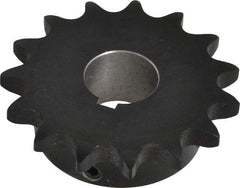 Browning - 15 Teeth, 5/8" Chain Pitch, Chain Size 50, Finished Bore Sprocket - 1" Bore Diam, 3" Pitch Diam, 3.32" Outside Diam - First Tool & Supply