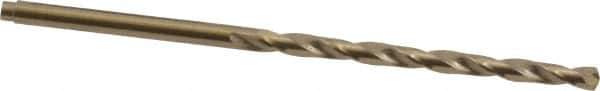 Precision Twist Drill - #40 135° Cobalt Jobber Drill - Oxide/Gold Finish, Right Hand Cut, Spiral Flute, Straight Shank, 2-3/8" OAL, Split Point - First Tool & Supply