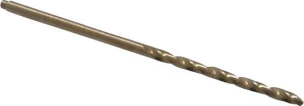 Precision Twist Drill - #46 135° Cobalt Jobber Drill - Oxide/Gold Finish, Right Hand Cut, Spiral Flute, Straight Shank, 2-1/8" OAL, Split Point - First Tool & Supply