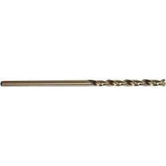 Precision Twist Drill - 0.199" Diam, 6" OAL Oxide/Gold Cobalt Aircraft Extension Drill Bit - First Tool & Supply