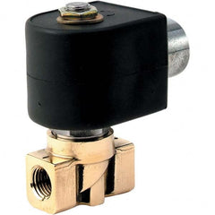 Parker - 24 VDC 1/4" NPT Port Brass Two-Way Direct Acting Solenoid Valve - First Tool & Supply