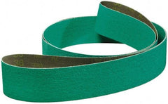 3M - 4" Wide x 132" OAL, 36 Grit, Zirconia Alumina Abrasive Belt - Zirconia Alumina, Very Coarse, Coated, YF Weighted Cloth Backing, Series 577F - First Tool & Supply