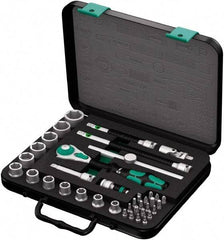 Wera - 38 Piece 3/8" Drive Socket & Bit Set - Comes in Molded Steel Case with High Density Foam Insert - First Tool & Supply