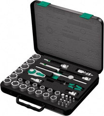 Wera - 38 Piece 1/2" Drive Socket & Bit Set - Comes in Molded Steel Case with High Density Foam Insert - First Tool & Supply