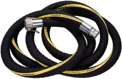 Alliance Hose & Rubber - 3" ID x 3-1/2" OD x 25' OAL, Cam & Groove Petroleum Transfer Hose - 200 Max Working psi, -40 to 200°F, 3" Bend Radius, 3" Fitting, Black - First Tool & Supply