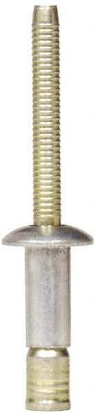 RivetKing - Size 64 Dome Head Steel Structural with Locking Stem Blind Rivet - Steel Mandrel, 0.062" to 0.27" Grip, 0.4" Head Diam, 0.192" to 0.196" Hole Diam, 0.416" Length Under Head, 3/16" Body Diam - First Tool & Supply