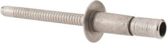 RivetKing - Size 64 Dome Head Stainless Steel Structural with Locking Stem Blind Rivet - Stainless Steel Mandrel, 0.062" to 0.27" Grip, 0.4" Head Diam, 0.194" to 0.204" Hole Diam, 0.416" Length Under Head, 3/16" Body Diam - First Tool & Supply