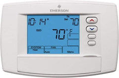 White-Rodgers - 45 to 99°F, 4 Heat, 2 Cool, Premium Commercial Digital 7 Day Programmable Universal Multi-Stage or Heat Pump Thermostat - 0 to 30 Volts, Horizontal Mount, Electronic Contacts Switch - First Tool & Supply