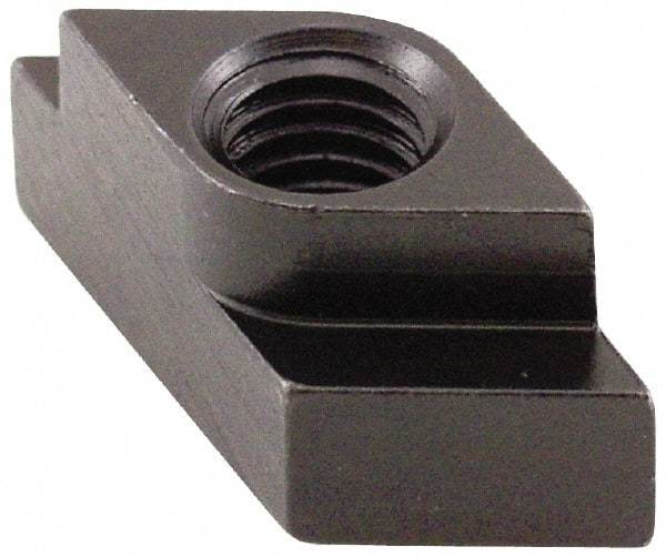 Gibraltar - 3/8-16 Blind Tapped Quarter Turn T Slot Nut - 7/16" Slot Width, 7/16 x 0.208" Base Width x Height, 3/4 x 1/2" OAL x Height - First Tool & Supply