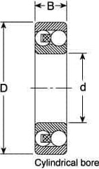 SKF - 50mm Bore Diam, 90mm OD, Open Self Aligning Radial Ball Bearing - 23mm Wide, 2 Rows, Round Bore, 2,520 Lb Static Capacity, 7,600 Lb Dynamic Capacity - First Tool & Supply