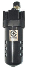 Coilhose Pneumatics - 1/2 NPT Port, 250 Max psi, Standard Lubricator - Metal Bowl with Sight Glass, Cast Aluminum Body, 160 CFM, 250°F Max, 2-3/4" Wide x 8" High - First Tool & Supply