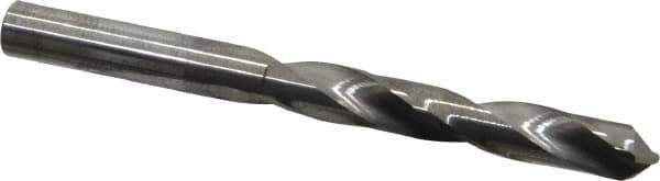 Hertel - Letter U 118° Solid Carbide Jobber Drill - Bright Finish, Right Hand Cut, Spiral Flute, Straight Shank, 4-1/4" OAL, Standard Point - First Tool & Supply