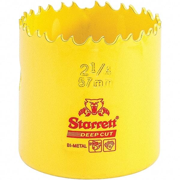 Starrett - 2-1/4" Diam, 2" Cutting Depth, Hole Saw - High Speed Steel Saw, Toothed Edge - First Tool & Supply