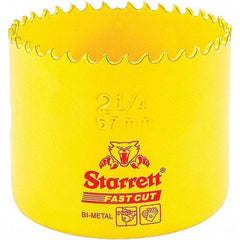 Starrett - 2-1/4" Diam, 1-5/8" Cutting Depth, Hole Saw - High Speed Steel Saw, Toothed Edge - First Tool & Supply