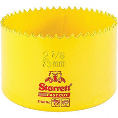 Starrett - 2-7/8" Diam, 1-5/8" Cutting Depth, Hole Saw - High Speed Steel Saw, Toothed Edge - First Tool & Supply