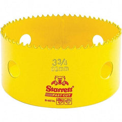 Starrett - 3-3/4" Diam, 1-5/8" Cutting Depth, Hole Saw - High Speed Steel Saw, Toothed Edge - First Tool & Supply