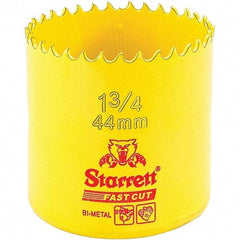 Starrett - 1-3/4" Diam, 1-5/8" Cutting Depth, Hole Saw - High Speed Steel Saw, Toothed Edge - First Tool & Supply