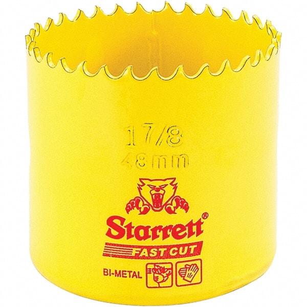 Starrett - 1-7/8" Diam, 1-5/8" Cutting Depth, Hole Saw - High Speed Steel Saw, Toothed Edge - First Tool & Supply