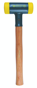 Dead Blow Recoilless Hammer -- 19 oz; Wood Handle; 1-1/4'' Head Diameter - First Tool & Supply