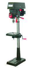 15" HD Floor Model Drill Press; Step Pulley; 16 Speeds; 1/2HP 120/240V Motor; 204lbs. - First Tool & Supply