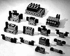 SMC PNEUMATICS - 3.6 CV Flow Rate, Single Solenoid Pilot Operated Valve - 5 Port, 2 Position, Spring Return, 1/2" NPT Inlet, 24 V - First Tool & Supply