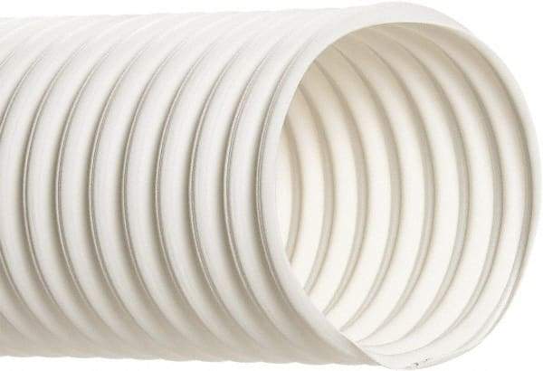 Hi-Tech Duravent - 5" Inside x 5.29" Outside Diam, Food & Beverage Hose - 8" Bend Radius, White, 25' Long, 15 Vacuum Rating, 9 psi Working Pressure - First Tool & Supply