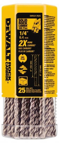 DeWALT - 5/16" Diam, SDS-Plus Shank, Carbide-Tipped Rotary & Hammer Drill Bit - First Tool & Supply