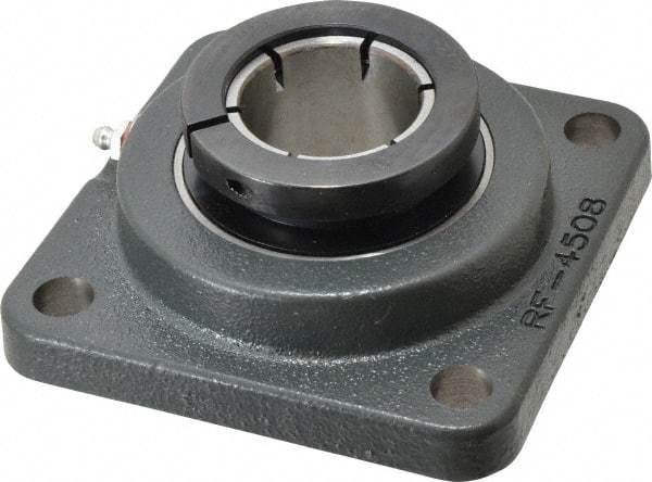 Browning - 1-3/4" ID, 5-3/8" OAL x 5-3/8" OAH 4-Bolt Flange - 5,139 Lb Static Cap, 7,901 Lb Dyn Cap, 4-1/8" Btw Mnt Hole Ctrs, Cast Iron - First Tool & Supply