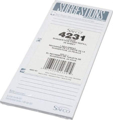 Safco - Suggestion Box Refill Cards - For Use with Suggestion Box - First Tool & Supply