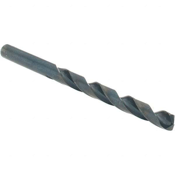 Cle-Line - Letter E (1/4) 135° High Speed Steel Jobber Drill - Oxide Finish, Right Hand Cut, Spiral Flute, Straight Shank, 4" OAL, Split Point - First Tool & Supply