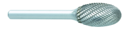 SE-5 -- 1/2 x 7/8 LOC x 1/4 Shank x 2 OAL Egg Shape Carbide Medium Tough Cut Burr - First Tool & Supply