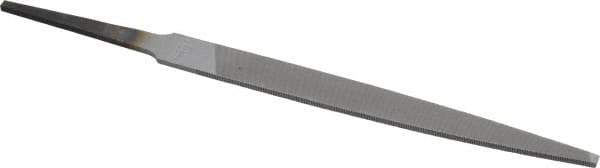 Nicholson - 4" Long, Smooth Cut, Mill American-Pattern File - Single Cut, 5/64" Overall Thickness, Tang - First Tool & Supply