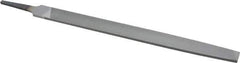 Nicholson - 10" Long, Second Cut, Mill American-Pattern File - Single Cut, 1-1/64" Overall Thickness, Tang - First Tool & Supply