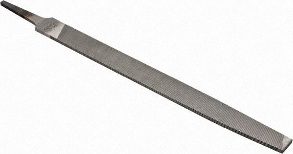 Nicholson - 10" Long, Smooth Cut, Mill American-Pattern File - Single Cut, 11/64" Overall Thickness, Tang - First Tool & Supply