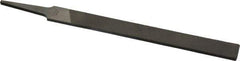 Nicholson - 6" Long, Second Cut, Flat American-Pattern File - Double Cut, 5/32" Overall Thickness, Tang - First Tool & Supply