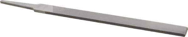 Nicholson - 6" Long, Smooth Cut, Flat American-Pattern File - Double Cut, 5/32" Overall Thickness, Tang - First Tool & Supply