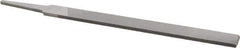 Nicholson - 6" Long, Smooth Cut, Flat American-Pattern File - Double Cut, 5/32" Overall Thickness, Tang - First Tool & Supply