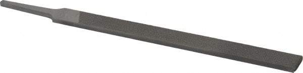 Nicholson - 8" Long, Second Cut, Flat American-Pattern File - Double Cut, 13/64" Overall Thickness, Tang - First Tool & Supply