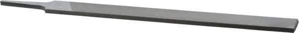 Nicholson - 10" Long, Smooth Cut, Flat American-Pattern File - Double Cut, 1/4" Overall Thickness, Tang - First Tool & Supply