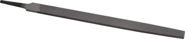 Nicholson - 12" Long, Second Cut, Flat American-Pattern File - Double Cut, 9/32" Overall Thickness, Tang - First Tool & Supply